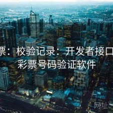 49彩票：校验记录：开发者接口课堂，彩票号码验证软件